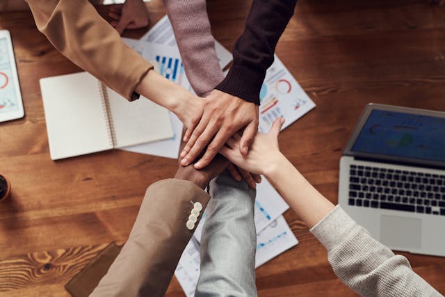 Professional team collaboration meeting