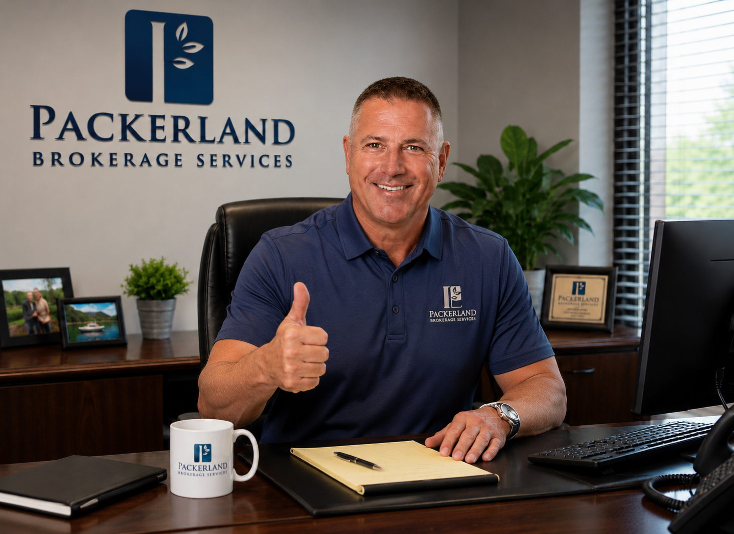 Bill from Packerland Brokerage Services giving a thumbs up